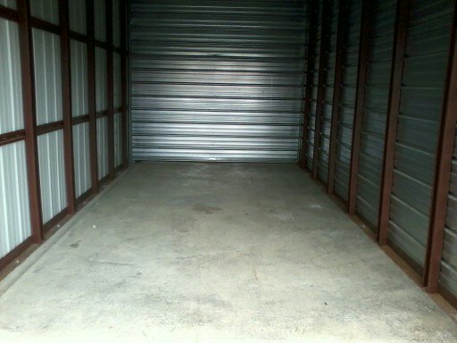 Clean empty storage unit interior